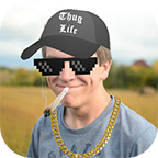 Thug life photo sticke